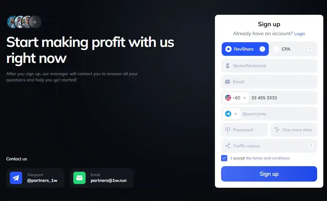 1win Affiliate program in Malaysia